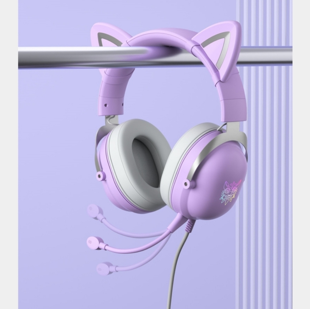 Onikuma X11 RGB Gaming Headset w Cat Ears